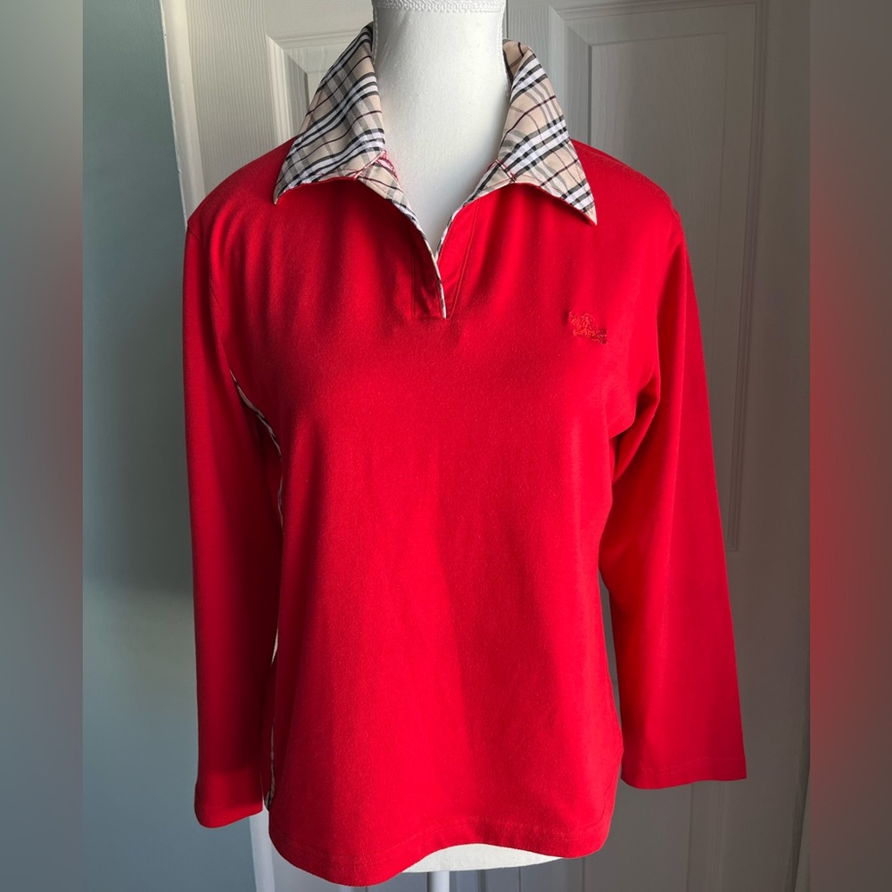 “Burberry” patterned Red T-Shirt. Size XXL.